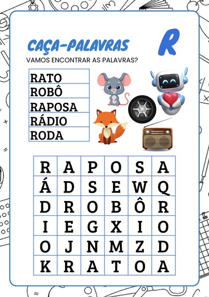 Polas Caca R TurmaDoReino - Caça-palavras - R