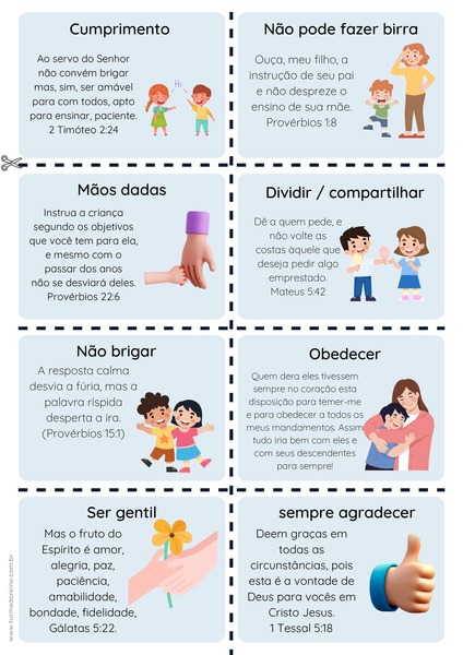 TurmaDoReino - Cards de Boas Ações