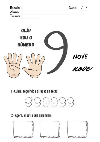 TurmaDoReino - Escreva o Número 9