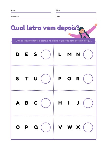 TurmaDoReino - Qual Letra vem Depois?
